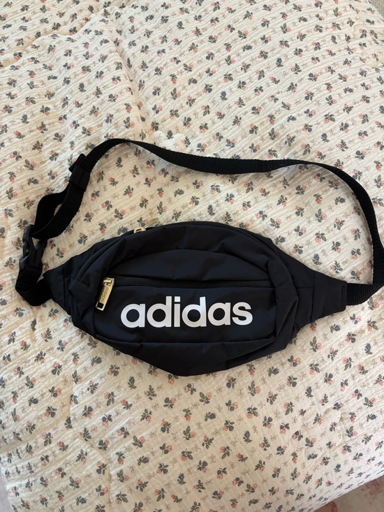 adidas Handbags - adidas Black Waist Bag with White Logo